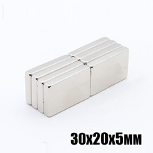 20pcs 30x20x5 mm square N35 Rare Earth Block Magnet 30*20*5 mm NdFeB Super Strong Powerful Neodymium Magnet 2024 - buy cheap