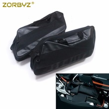 ZORBYZ Motorcycle Black Saddlebags Hard Saddle Liners Bags For Harley Road King Street Glide Ultra Electra Glide 1994-2013 2024 - buy cheap