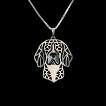 Beagle jóias-ouro e prata pingente e colar jóias simples abstrato animal 2024 - compre barato