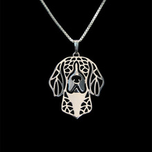 Beagle jewelry- Gold and silver pendant and necklace jewelry Simple abstract animal 2024 - buy cheap