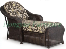 Открытый коричневый ротанга материала шезлонг наборы мебели с подушки 2024 - купить недорого