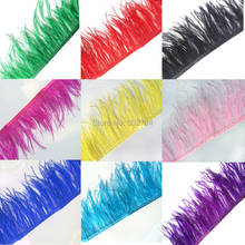 13-18cm 5-7" width 2meters/lot White colors Ostrich Feather trim Plumes Fringe Feather Boa Stripe Party Clothing Accessories 2024 - buy cheap