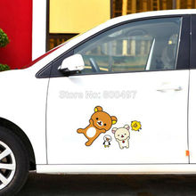 O mais novo design dos desenhos animados adorável urso rilakkuma adesivos de carro para tesla toyota vw toyota chevrolet honda ford audi fiat hyundai lada 2024 - compre barato