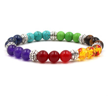1Pcs New 7 Chakra Bracelet Men Black Lava Healing Balance Beads Buddha Prayer Natural Stone Yoga Bracelet For Women 2024 - buy cheap