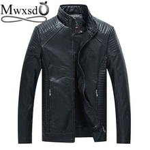 Mwxsd-Chaqueta de cuero sintético para hombre, abrigo de piel suave, ajustado, informal, para invierno y otoño 2024 - compra barato