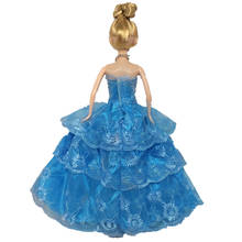 NK, один предмет, свадебное платье принцессы ручной работы благородное вечернее платье для куклы Барби, модный дизайн, наряд лучший подарок для девочки, кукла 076C 2024 - купить недорого
