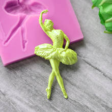 ballet girl angel Fairy silicone fandont mold Silica gel moulds angel Chocolate molds candy mould silicone molds ballet moulds 2024 - buy cheap