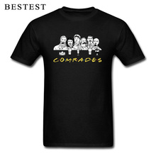 Marx Print Man T Shirts Communist Friends Comrades Tshirt CCCP Comics T-Shirts Design Character Politician Tops Cotton Tees Cool 2024 - buy cheap