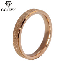 CC Lovers Rings For Men and Women 4mm/6mm Titanium Steel Rose Gold-Color Dull Polish Ring Couple Jewelry Wedding Bijoux CC932a 2024 - buy cheap