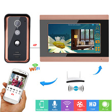 Sistema de intercomunicación de 7 pulgadas para el hogar, timbre inalámbrico con Wifi, cámara con cable de 1000TVL, visión nocturna, compatible con aplicación 2024 - compra barato