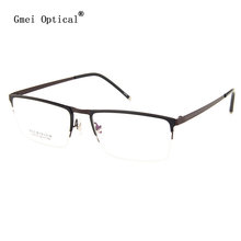 Gmei Optical LF2019 Metal Alloy Semi-Rimless Frame Eyeglasses for Women and Men Eyewear Spectacles Frames 2024 - buy cheap
