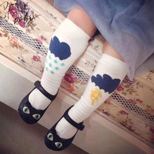 Kids Knee High Socks Brand Designer Children Girls sock Baby Girl Leg Warmers Kids Knee High Kawaii Socks 2024 - buy cheap