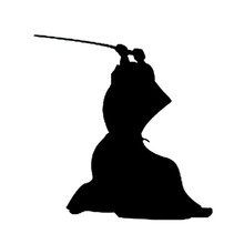 13,1 см * 13,6 см Забавный убийца самураев ниндзя меч катана проникнуть качели Strike-виниловые наклейки в виде Фотообоев c переводными картинками автомобиля Стикеры S6-4031 2024 - купить недорого