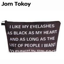Jom Tokoy косметичка с 3D принтом, модная женская брендовая косметичка 2024 - купить недорого
