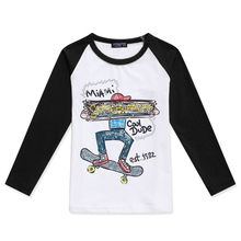 2019 Fashion Cotton Cool Children Clothing Boys T-Shirt Raglan Long Sleeve Top Kids Tshirt Skateboarding Baby Boy Clothes Tees 2024 - buy cheap