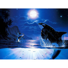 Whale moon diamond Embroidery diy diamond painting mosaic diamant painting 3d cross stitch pictures H498 2024 - buy cheap