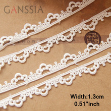 1yard Width:1.3cm Kawaii Cloud Design Water Soluble Lace Black and Ivory White Color Chemical Lace (ss-456) 2024 - buy cheap