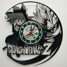 Vinyl Record Design Wall Clock Fashion Creative Clock CD Disc DRAGON BALL Goku Theme Home Decor 3D Hanging Watch Birthday Gift 2024 - buy cheap