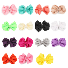 50pcs/lot 15colors 11cm Newborn High Elastic Knit Flower Bows Handmade Solid Flower Bow for Kids Girls Hair Accessories 2024 - buy cheap