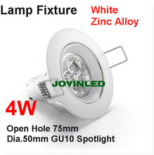 10 pçs led teto para baixo luminária acabamento branco níquel alumínio suporte da lâmpada copo 3w 4 gu10 lâmpadas led ponto luz branco quente 2024 - compre barato