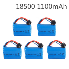 Batería Lipo de 3,7 V, 1100mAh, 18500, para UDI 001, UDI001, Huanqi 960, control remoto, SM-4P con enchufe de lancha rápida, actualización de 5 uds. 2024 - compra barato