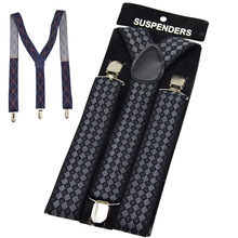 larger Mens Suspender 3.5cm Suspenders for women  dot black  Clip-on Y-Back  Braces Elastic  110cm 2024 - buy cheap