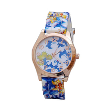 Women Watches Luxury Flower Pattern Bracelet Watch Ladies Dress Clock Silicone Watchband Quartz Wristwatches Relogio Feminino 2024 - buy cheap
