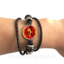 Dragon Evil Eye Bracelet Dragon Eye Glass Cabochon Snap  Multi-layer Leather Bracelet Fashion Evil Eye Jewelry Men Fashion 2024 - buy cheap