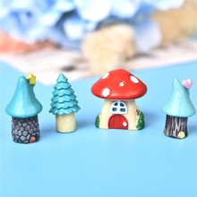 Casa de cogumelo vermelho 3 tamanhos, mini cogumelo de resina 3 tipos para artesanato em miniatura para construção de gnome terrário fada e jardim 2024 - compre barato