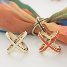 2018 high quality copper enamel scarf   clip 3 color shawl Brooch 2024 - buy cheap