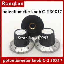 [BELLA]Metal surface with a digital scale potentiometer knob C-2 30X17--50pcs/lot 2024 - buy cheap