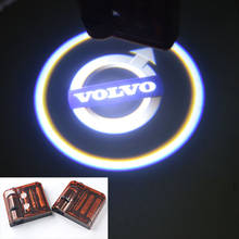 Новый дизайнерский Автомобильный светодиодный беспроводной дверной светильник декоративный проектор с логотипом для VolvoO S60 S80L V60 V40 XC60 2024 - купить недорого