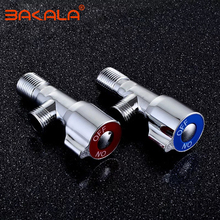 BAKALA chrome brass Triangle valve copper thick angle valve hot or cold water valve switch valve extension character 2024 - buy cheap