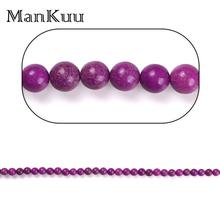 Mankuu miçangas de plástico roxo/vermelho/azul, 6mm/8mm, tingido e turquesa, para fazer joias, atacado, fio de pedra preciosa, miçangas soltas 2024 - compre barato