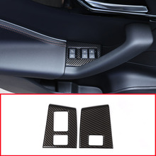 Estilo de fibra de carbono abs botão da memória do assento da porta do carro capa guarnição para jaguar f-pace f ritmo 2016-2018 acessórios do carro 2 pçs/set 2024 - compre barato
