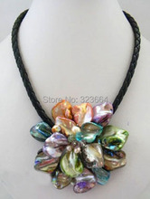 70MM Hand-make Million-color Shell Flower Necklace 2024 - buy cheap