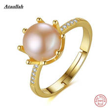 Ataullah Natural Freshwater Pearls 925 Sterling Silver Rings for Women 18K Gold Plated Wedding Rings Engagement Jewelry RWD843 2024 - buy cheap