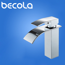 Bathroom Faucet Chrome Finish Deck Mounted Basin Sink Faucet Mixer Tap COLD and HOT Waterfall Faucet Torneira Water Tap LT-503 2024 - buy cheap