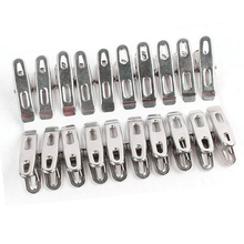 20 Pcs Stainless Steel Clothespins For Photos Clothes Strong Spring Clothes Pegs Home Decorative Towel Clips Food Sealing Clip 2024 - buy cheap