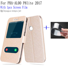 Funda de teléfono con ventana de vista inteligente para Huawei Honor P8lite 2017, carcasa trasera de PRA-AL00, Funda de cuero con tapa para P8 lite 2017 2024 - compra barato