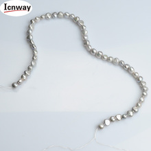 5strands Natural AA baroque gray freshwater Pearl 8-9mm For Jewelry Making 15inches DIY necklace FreeShipping Wholesale 2024 - buy cheap