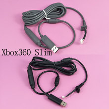 Черный/серый 1,8 м 180 см USB Play кабель для XBOX 360/для XBOX 360 Slim проводной контроллер Запасная часть 2024 - купить недорого