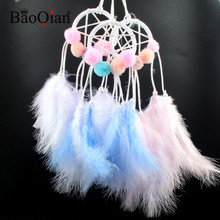 Handmade Indian Dream Catcher Feathers Circular Net Dreamcatcher Net For Car Home Hanging Decoration Ornament Gift 2024 - buy cheap