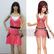 Kingdom Hearts II 2 KAIRI Cosplay Costume pink dress Free Shipping 2024 - buy cheap
