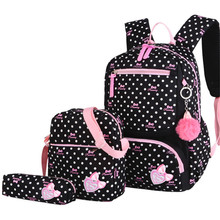 3 шт./компл. школьные ранцы с принтом, рюкзаки, модные детские милые рюкзаки для девочек, школьная сумка для учеников 2024 - купить недорого