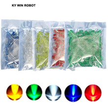 Kit de bombillas LED de 5MM, colores mezclados rojo, verde, amarillo, azul y blanco, 1000 unids/lote 2024 - compra barato