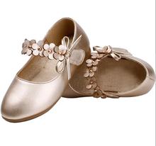 Bow Girls Shoes White Black Gold Princess Kids Students Shoes Children 's Flower Baby Dance Shoes Wedding Perform Shoe 21-36 2024 - buy cheap