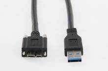 5Gbps Micro B USB 3.0 Micro B Cable Wire With Panel Mount Screw Lock Connector Cord Prevent Come off 1.5m 2m 3m 5m 2 3 5 meters 2024 - buy cheap