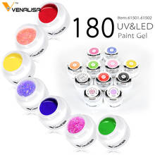 180colors/lot Venalisa Painting Gel 5ml Soak off UV LED fast cure Pure Gel Canni Nail Art Design glitter bling Gel Varnish 2024 - buy cheap