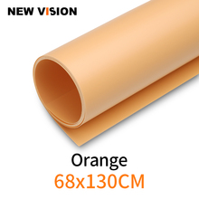 Оранжевый матовый виниловый бесшовный фон для фотосъемки 68x130 см, 27*51 дюйм, водостойкий 2024 - купить недорого